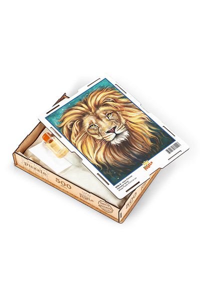 King Of Puzzle صورة أسد لغز خشبي 500 قطعة