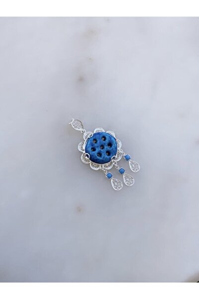 Redstone Store Gümüş Yedi Delikli Telkari Süryani Nazar Boncuğu Kolye 925 Ayar