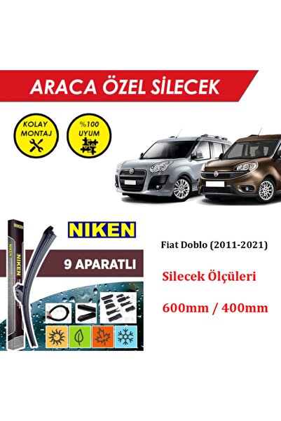 MeyZone Fiat Doblo Ön Cam Silecek Takımı (2011-2021)