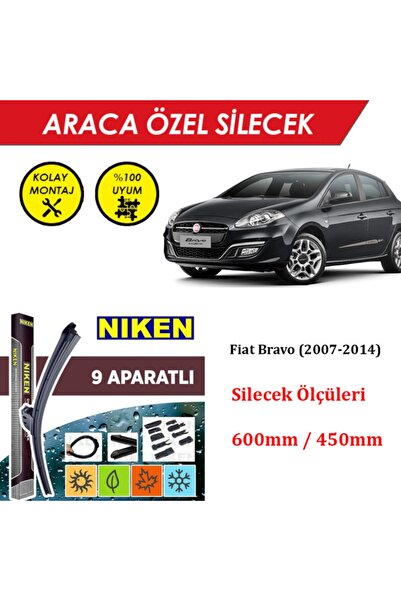 MeyZone Fiat Bravo Ön Cam Silecek Takımı (2007-2014)