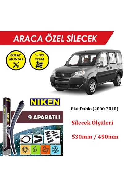 MeyZone Fiat Doblo Ön Cam Silecek Takımı (2000-2010)