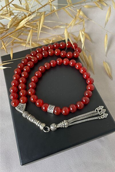 CRAZY TAKI TASARIM 8 Mm Doğal Akik Taşından Hediyelik Bileklik&tesbih Kombin