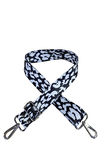 Kemer Dünyası Ασημί Χρώμα Αξεσουάρ Τσάντα Λουράκι ώμου Μαύρο-λευκό Σποτάριστο