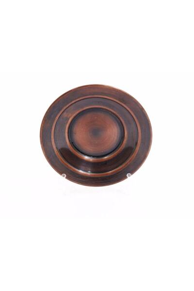 Tanrıkulu Bakırcılık Çay Tabağı Bakır Eskitme Düz Model 1 Adet