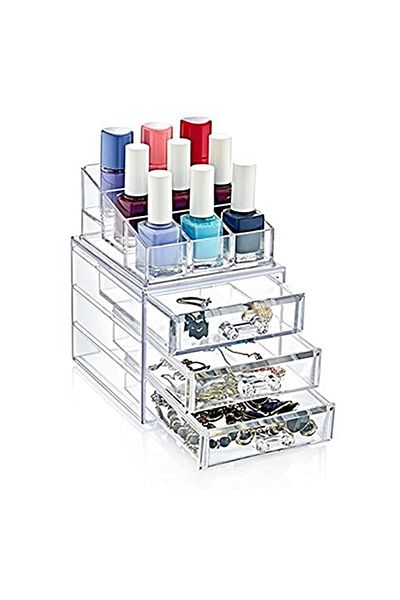 Sas Crystal 3 Drawers Jewelry Makeup Organizer Organizer 016