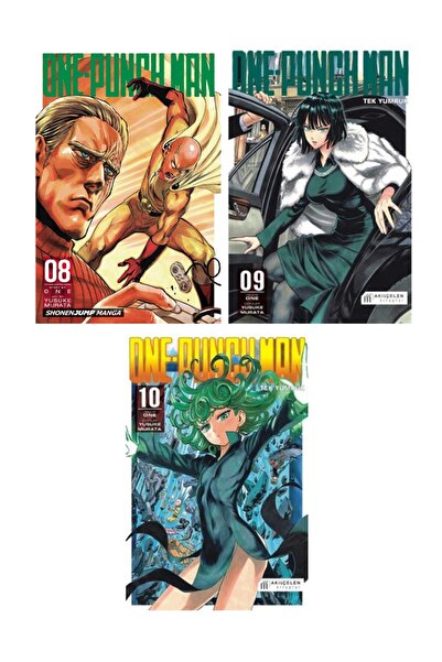 AKILÇELEN YAYINEVİ One Punch Man - Tek Yumruk - 3 Kitap Türkçe Manga Seti (8-...