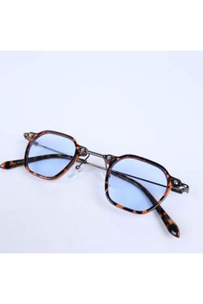 LOOKUP Unisex Sunglasses Leopard Blue Glass