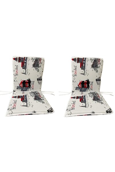 Vip Home Concept Pernă pentru scaun 2 bucăți pernă de grădină cu șireturi cu ...