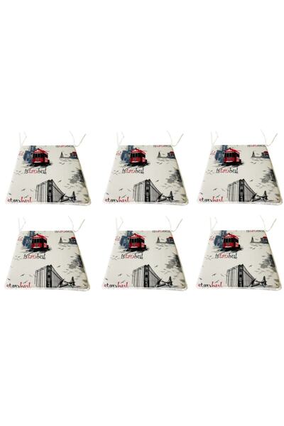 Vip Home Concept Стілець Подушка Еко Застібка-блискавка Губка-6 Штук (Стамбул) можна прати