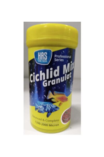Has Cichlid Mix 40 Gr. 100 ml Ciklet Balıkları Için Akvaryum Balık Yemi
