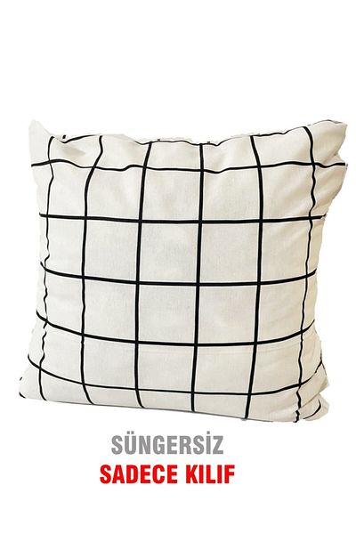 Vip Home Concept Market Ürünleri Pernă de pernă umplută cu fermoar Pernă VIP 1 bucată-43x43 cm (panou alb)