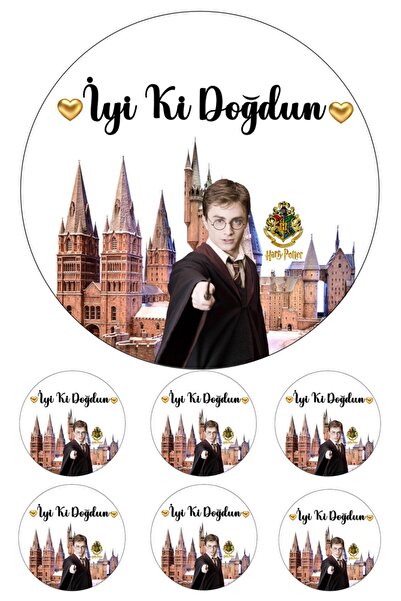 Pasta9 Yenilebilir Pasta Resmi Herry Potter Pirinç Kağıdından 6-8-10 Kişilik ...