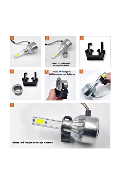 Glanz Ford Focus Uyumlu 3,5 H1 Led Xenon Sabitleme Montaj Aparatı