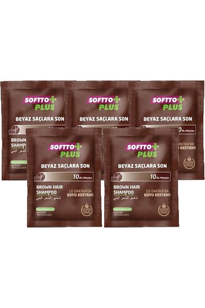 Softto Plus 5 X Dark Chestnut Shampoo Reusable 21 ml