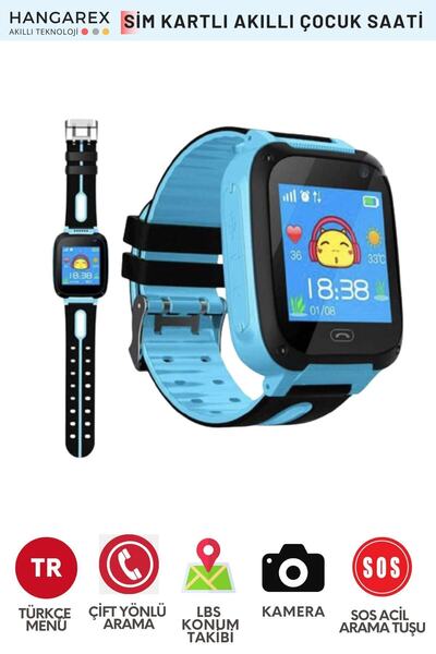 SİNCARLAR ELEKTRONİK Çocuk Akıllı Saat Lbs Konum Takipli Çift Yönlü Arama Sim...