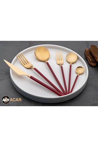 ACAR 36 Parça Titanyum Vıenna Luxury Çkb Bordo