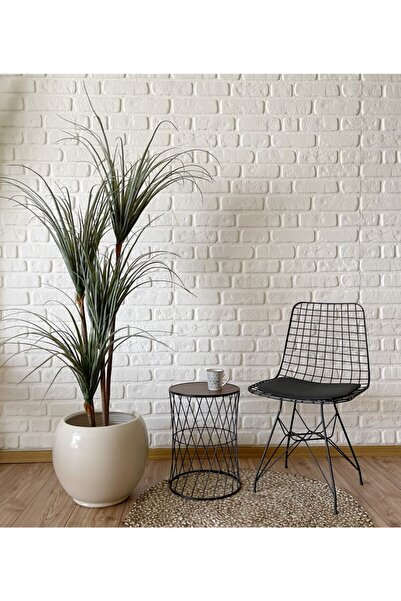 odka 40litre Küre Saksı Tabaklı 37cmx37cm Ekru Renk