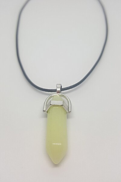 Kardeş Bijuteri Prizma Kristal Karanlıkta Parlayan Doğal Taşlı Siyah Ipli Kol...