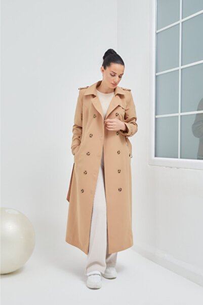 Wazze Kemeri Dikiş Detaylı Trençkot