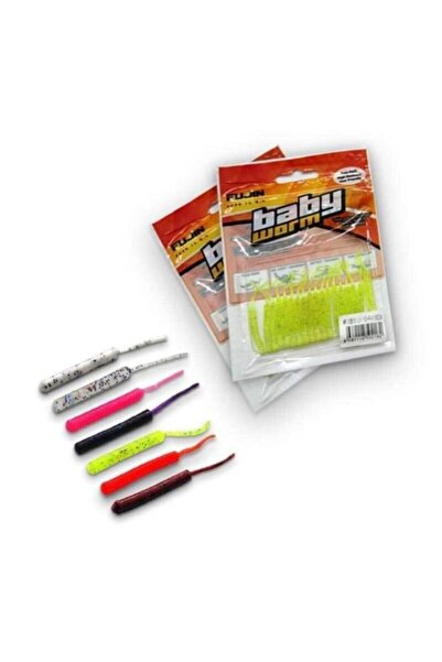 Fujin Fujın Baby Worm 5.2 Cm Floating Lrf Silikonu Purple Glow
