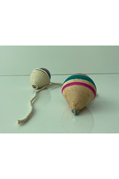 mobilreyon - 10 Adet Mini Ahşap Topaç - Okulöncesi Ve Ilkokul - Geleneksel Oy...