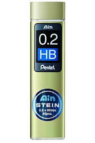 Pentel Hi Polymer Ain Stein Min 20 Piece Tube 0.2 mm