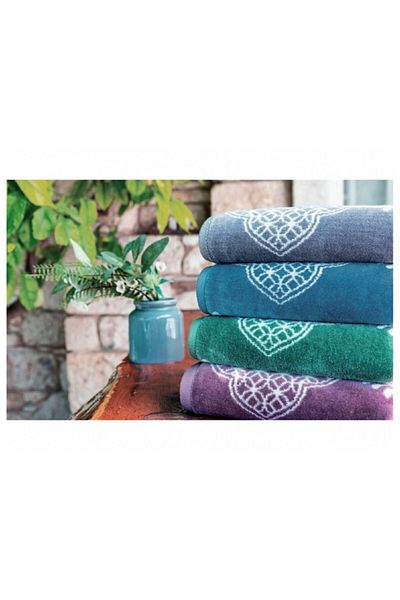 Özdilek Hand Towel Cotton Woven Majolica 50x90 Cm Green