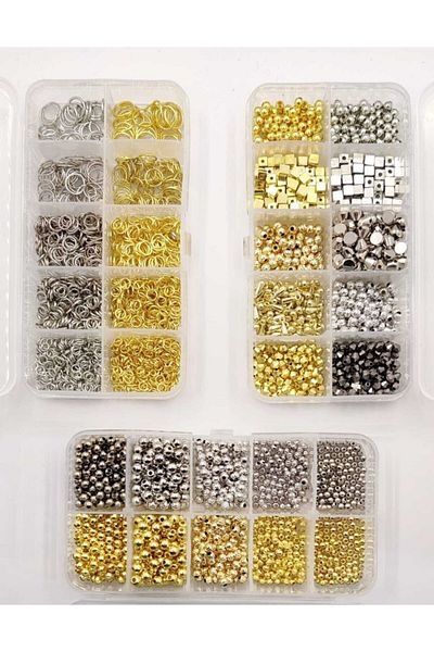 yiğit aksesuar 3500 Piece Spacer Jewelry Supplies Set