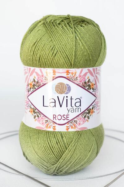 LaVita Yarn Rose Amigurumi, Punch, Etamin, El Örgü Ipi 100gr | 8006-çimen Yeşili