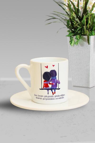 Hediyexpres Special Valentine's Day Lover Gift Double Printed Turkish Coffee ...