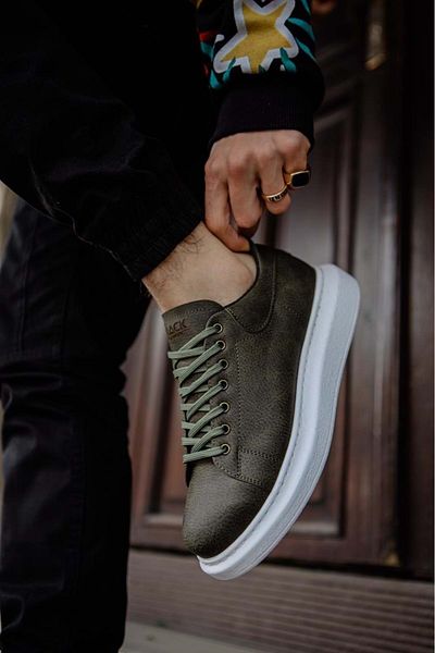 Knack Men's Khaki High Sole Casual Shoes 044