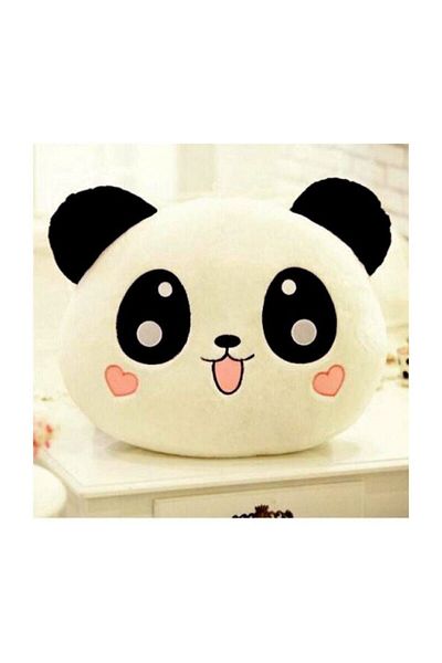 EvimShopping Panda Pillow with Heart Cheeks
