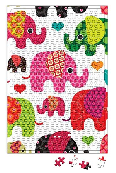 Baskı Dükkanı لغز الفيلة الملونة 240 قطعة بانوراما