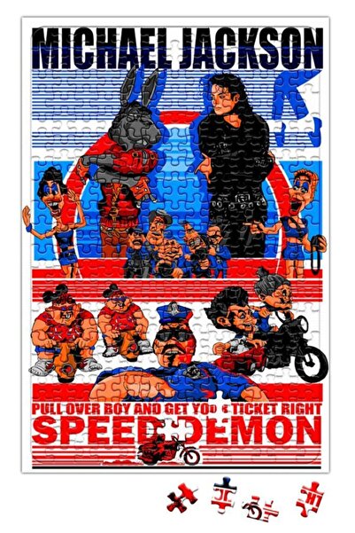 Baskı Dükkanı Speed Demon Michael Jackson Puzzle 240 Parça Yapboz