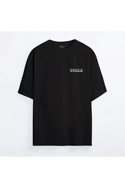 MOONBULL Unisex Μαύρο μπλουζάκι Oversize Μπλουζάκι Osaka με στάμπα