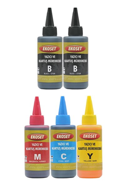ekoset Brother Dcp-t820dw Dcp-t920dw Uyumlu Renkli Muadil Mürekkep 100ml 5'li...
