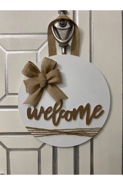 Yumak Dekor Grup Welcome Στολίδι Πόρτας Ξύλινο 30x30 2021-6