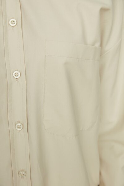 Trendyol Modest Stone Pocket and Slit Detailed Woven Shirt TCTAW22UK0080