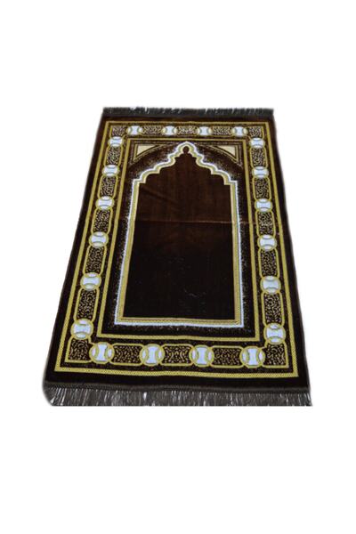 Haziran Kadife Namaz Seccadesi  Kahverengi