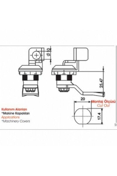 SERMAKSAN Sermak Hanging Latch Lock 203 2