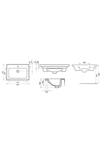 Turavit Safir 65 Cm Lavabo