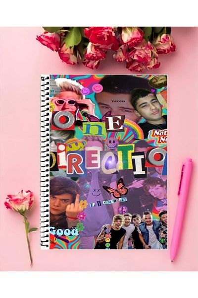 animeandyourworld One Direction Notebook 1 Piece Special Design A4 Size 21*29 Cm Wired Lined Notebook