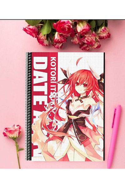 animeandyourworld Date A Live Kotori Itsuka Anime Notebook 1 Piece Special Design A4 Size Wired Checkered Notebook 21*29 Cm