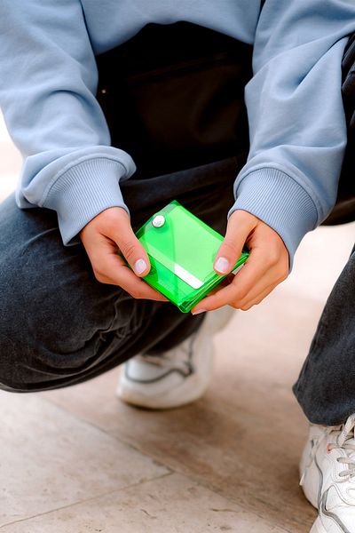 Badger Collection Folding Wallet Green-Cardable Card Holder Men's Women's Unisex Minimal Gift Design Transparent PVC Color
