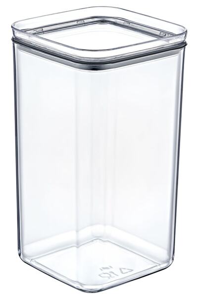 Eynel 1,5 L Kare Vakumlu Kap Kuru Baklagil Un Kahve Saklama Hava Geçirmez Bakliyat Makarna Erzak Kutusu