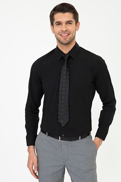 Pierre Cardin Мъжка риза черна - G021GL004.000.1380262