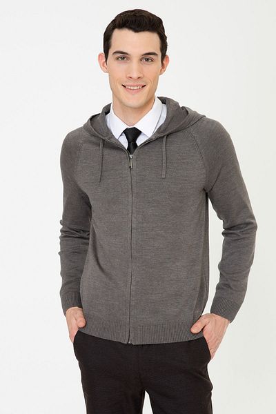 Pierre Cardin Gray Melange Men's Cardigan G021SZ0TK.0001292236
