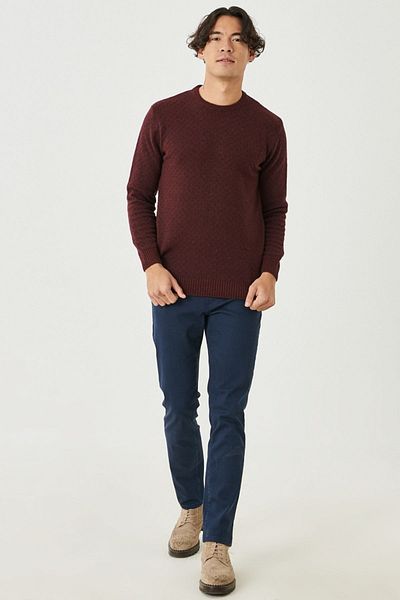 ALTINYILDIZ CLASSICS Ανδρικό Navy Blue 360 Degree Stretch Slim Fit Slim Fit Βαμβακερό ευέλικτο άνετο παντελόνι