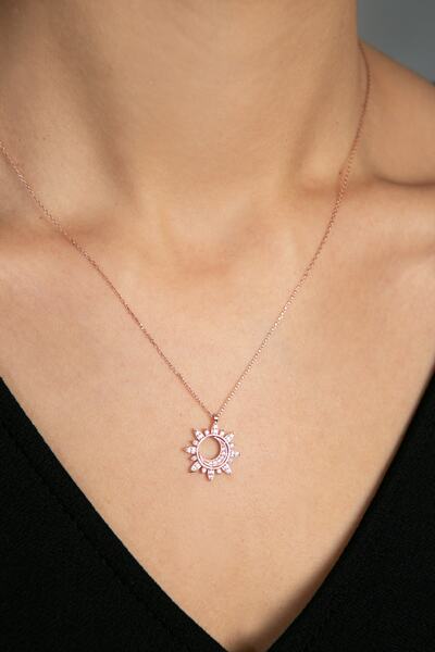 Elika Silver Kadın Güneş Model 925 Ayar Gümüş Kolye