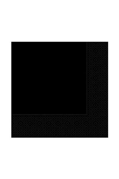 Parti dolabı Plain Black Napkin 20pcs